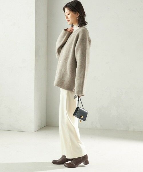 SHIPS / シップス その他アウター | フォックス ブレンド ノーカラー ニット コート | 詳細18