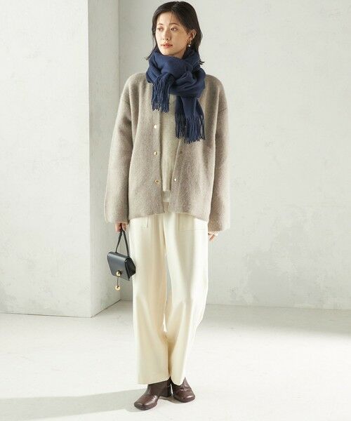 SHIPS / シップス その他アウター | フォックス ブレンド ノーカラー ニット コート | 詳細19