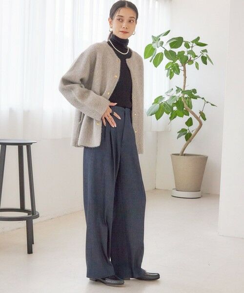 SHIPS / シップス その他アウター | フォックス ブレンド ノーカラー ニット コート | 詳細2