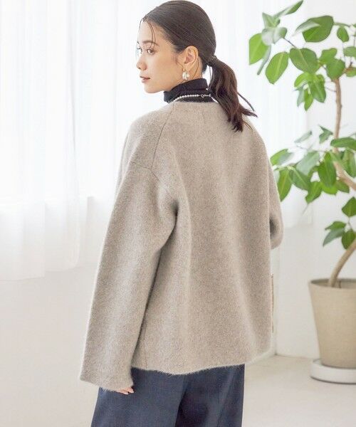 SHIPS / シップス その他アウター | フォックス ブレンド ノーカラー ニット コート | 詳細5