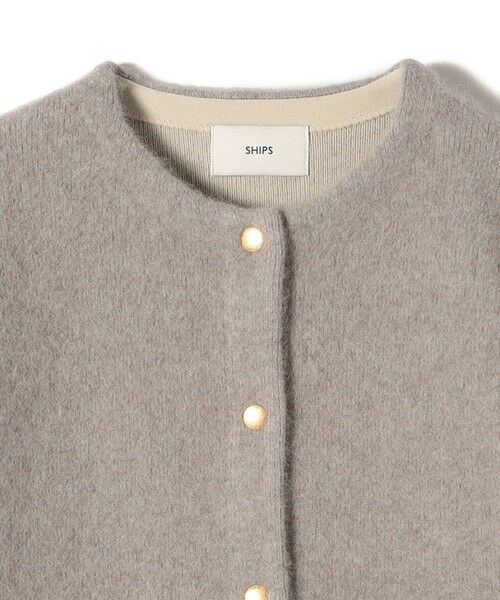 SHIPS / シップス その他アウター | フォックス ブレンド ノーカラー ニット コート | 詳細26