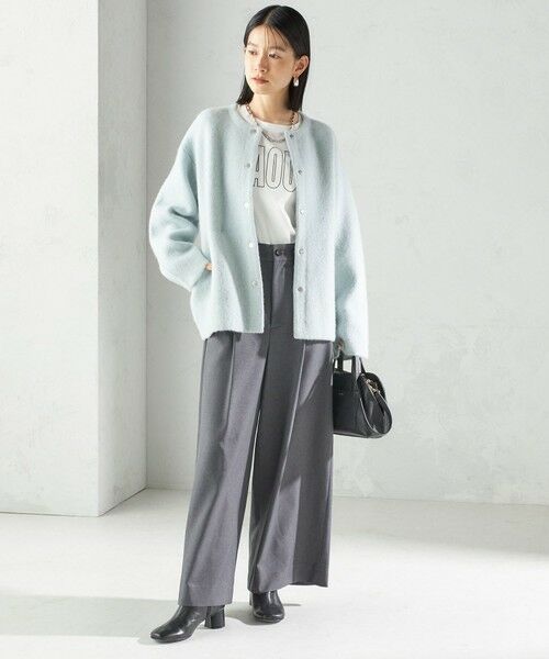 SHIPS / シップス その他アウター | フォックス ブレンド ノーカラー ニット コート | 詳細30