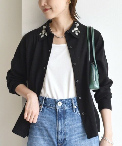 SHIPS / シップス カーディガン・ボレロ | 【WEB限定】〈手洗い可能〉ビーズ 刺しゅう 襟付 ニット カーディガン | 詳細26