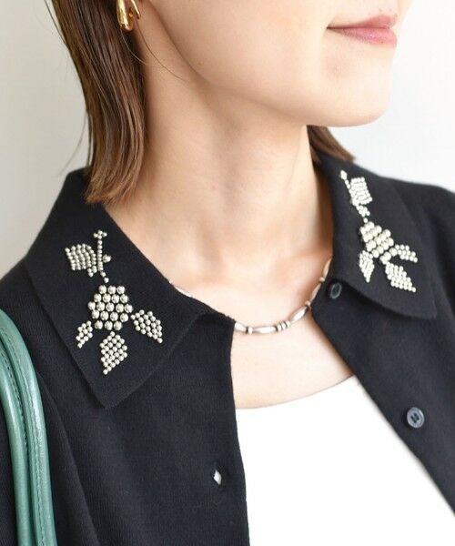 SHIPS / シップス カーディガン・ボレロ | 【WEB限定】〈手洗い可能〉ビーズ 刺しゅう 襟付 ニット カーディガン | 詳細30