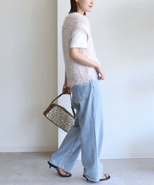 SHIPS / シップス ベスト | 【WEB限定】〈手洗い可能〉チュール フェザー MIX ニット ベスト | 詳細4