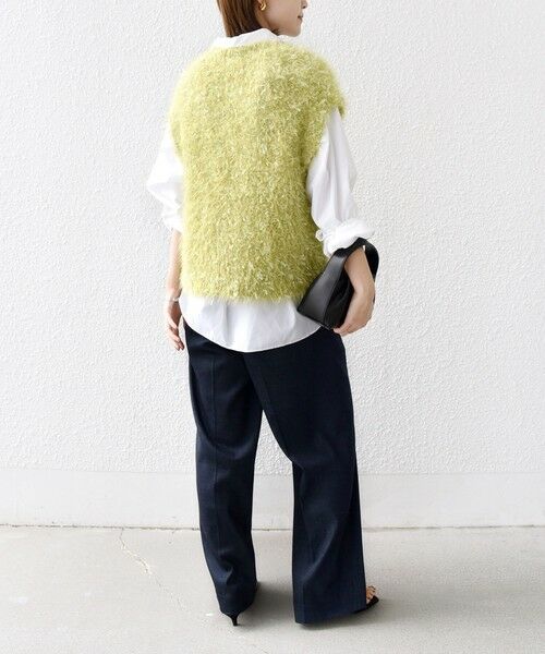 SHIPS / シップス ベスト | 【WEB限定】〈手洗い可能〉チュール フェザー MIX ニット ベスト | 詳細23