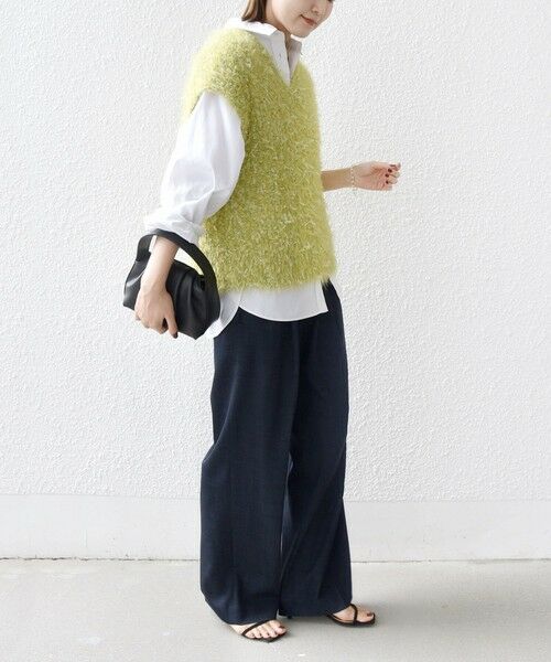 SHIPS / シップス ベスト | 【WEB限定】〈手洗い可能〉チュール フェザー MIX ニット ベスト | 詳細24