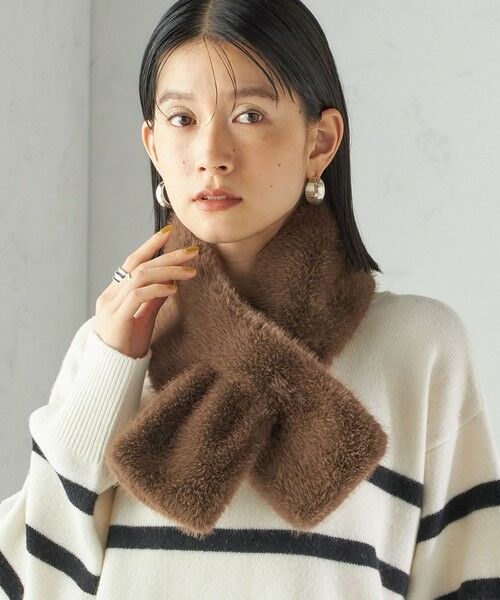 SHIPS / シップス マフラー・ショール・スヌード・ストール | 〈手洗い可能〉フェイク ファー マフラー | 詳細1