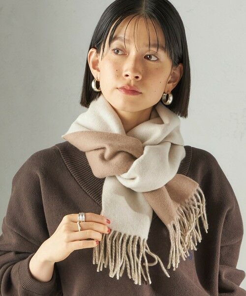 SHIPS / シップス マフラー・ショール・スヌード・ストール | カシミヤ リバーシブル マフラー | 詳細9
