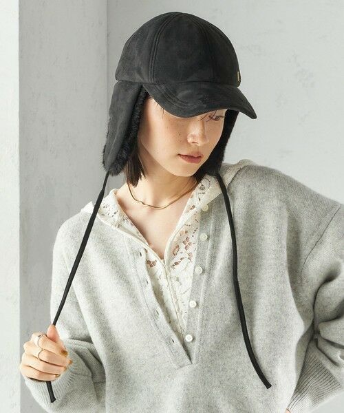 SHIPS / シップス キャップ | Revis.: ポリエステル スエード フライト キャップ | 詳細4