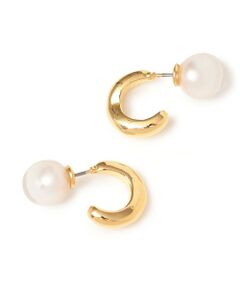 SHIPS / シップス ピアス・イヤリング | フープ 封入 パール モチーフ キャッチ ピアス