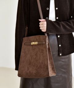 SHIPS / シップス ショルダーバッグ | quaranciel: ベルトデザイン スクエア ショルダー バッグ