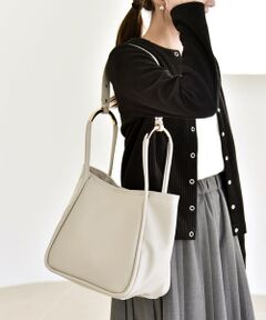 SHIPS / シップス トートバッグ | quaranciel: A4 メタルハンドル 2way スクエア トートバッグ