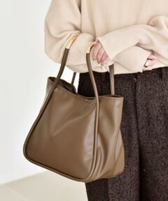 SHIPS / シップス トートバッグ | quaranciel: A4 メタルハンドル 2way スクエア トートバッグ