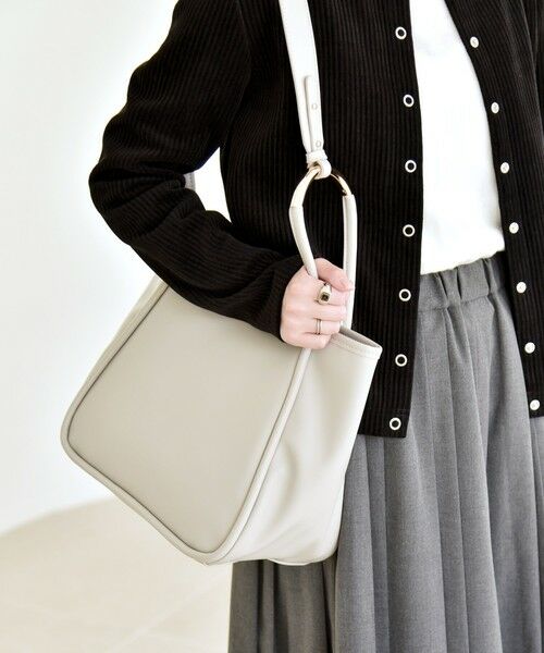 SHIPS / シップス トートバッグ | quaranciel: A4 メタルハンドル 2way スクエア トートバッグ | 詳細1