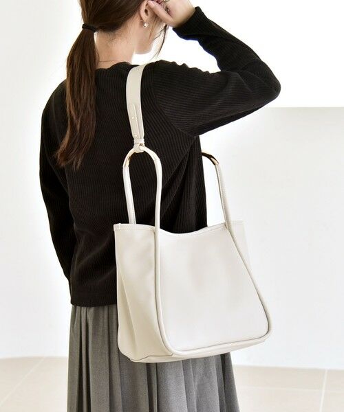 SHIPS / シップス トートバッグ | quaranciel: A4 メタルハンドル 2way スクエア トートバッグ | 詳細3