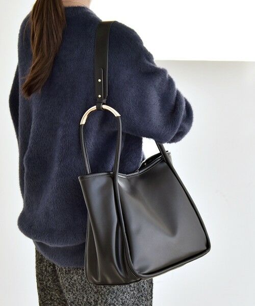 SHIPS / シップス トートバッグ | quaranciel: A4 メタルハンドル 2way スクエア トートバッグ | 詳細6