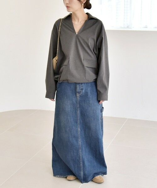 SHIPS / シップス シャツ・ブラウス | quaranciel:〈洗濯機可能〉ポケット ドロスト スキッパー プルオーバー シャツ | 詳細1