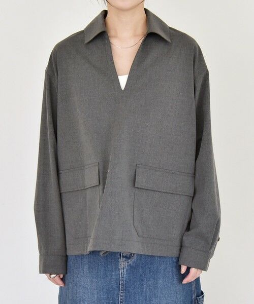 SHIPS / シップス シャツ・ブラウス | quaranciel:〈洗濯機可能〉ポケット ドロスト スキッパー プルオーバー シャツ | 詳細11