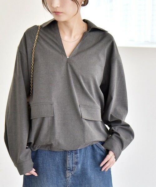 SHIPS / シップス シャツ・ブラウス | quaranciel:〈洗濯機可能〉ポケット ドロスト スキッパー プルオーバー シャツ | 詳細7