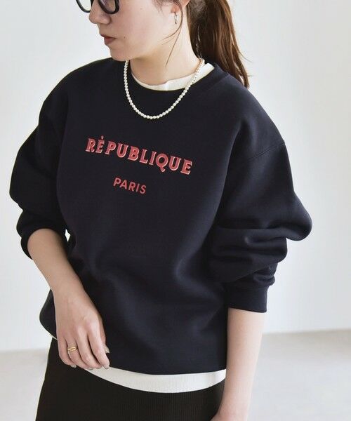 SHIPS / シップス スウェット | ANGE IN DISGUISE:〈手洗い可能〉デザイン ロゴ プリント スウェット | 詳細20