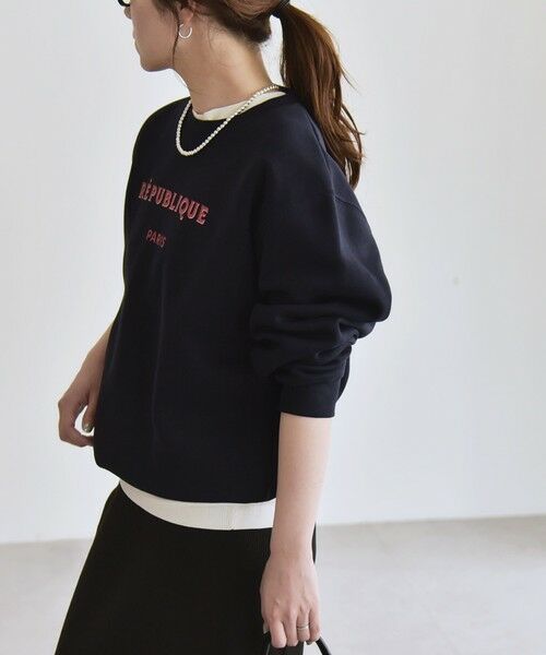 SHIPS / シップス スウェット | ANGE IN DISGUISE:〈手洗い可能〉デザイン ロゴ プリント スウェット | 詳細21