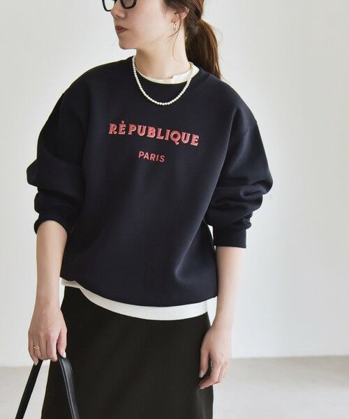 SHIPS / シップス スウェット | ANGE IN DISGUISE:〈手洗い可能〉デザイン ロゴ プリント スウェット | 詳細23