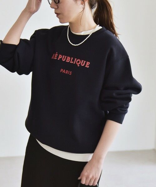 SHIPS / シップス スウェット | ANGE IN DISGUISE:〈手洗い可能〉デザイン ロゴ プリント スウェット | 詳細24