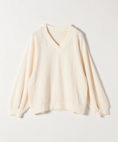 SHIPS / シップス カットソー | quaranciel:〈手洗い可能〉ケーブル ジャージー Vネック プルオーバー | 詳細8