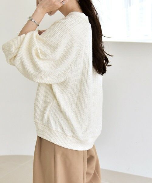 SHIPS / シップス カットソー | quaranciel:〈手洗い可能〉ケーブル ジャージー Vネック プルオーバー | 詳細4