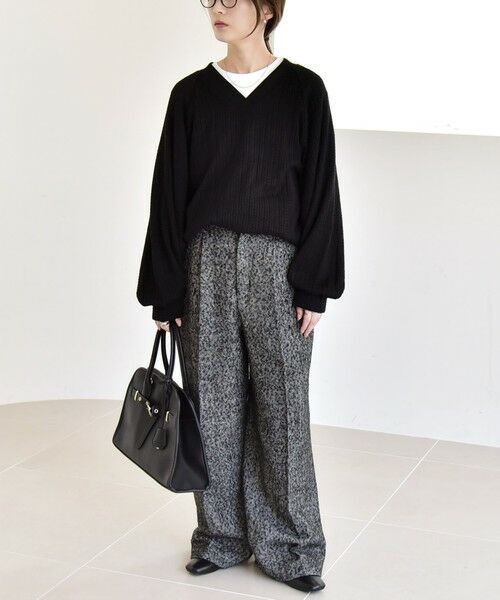 SHIPS / シップス カットソー | quaranciel:〈手洗い可能〉ケーブル ジャージー Vネック プルオーバー | 詳細10