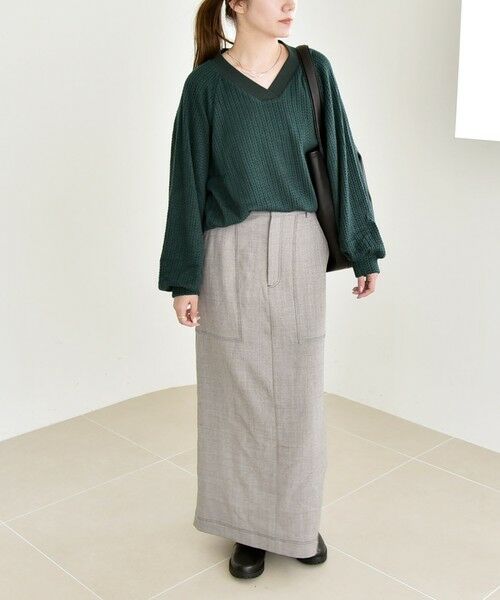 SHIPS / シップス カットソー | quaranciel:〈手洗い可能〉ケーブル ジャージー Vネック プルオーバー | 詳細19