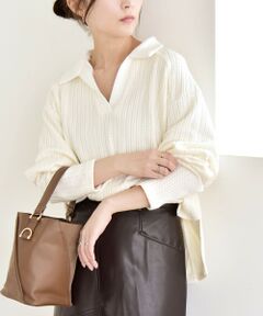 SHIPS / シップス カットソー | quaranciel:〈手洗い可能〉ケーブル ジャージー ラガー プルオーバー