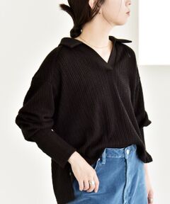 SHIPS / シップス カットソー | quaranciel:〈手洗い可能〉ケーブル ジャージー ラガー プルオーバー