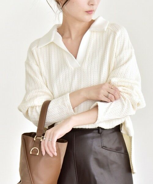 SHIPS / シップス カットソー | quaranciel:〈手洗い可能〉ケーブル ジャージー ラガー プルオーバー | 詳細6