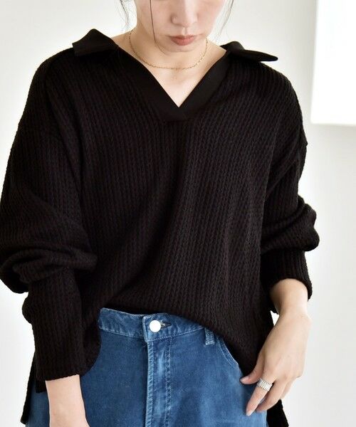 SHIPS / シップス カットソー | quaranciel:〈手洗い可能〉ケーブル ジャージー ラガー プルオーバー | 詳細15