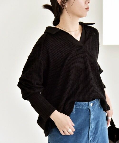 SHIPS / シップス カットソー | quaranciel:〈手洗い可能〉ケーブル ジャージー ラガー プルオーバー | 詳細16