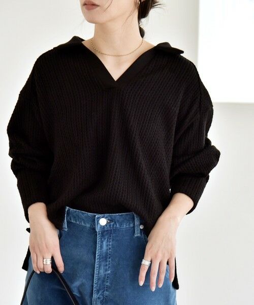 SHIPS / シップス カットソー | quaranciel:〈手洗い可能〉ケーブル ジャージー ラガー プルオーバー | 詳細17