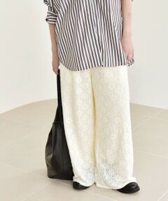 SHIPS / シップス その他パンツ | quaranciel:〈洗濯機可能〉フラワー レース ワイド パンツ