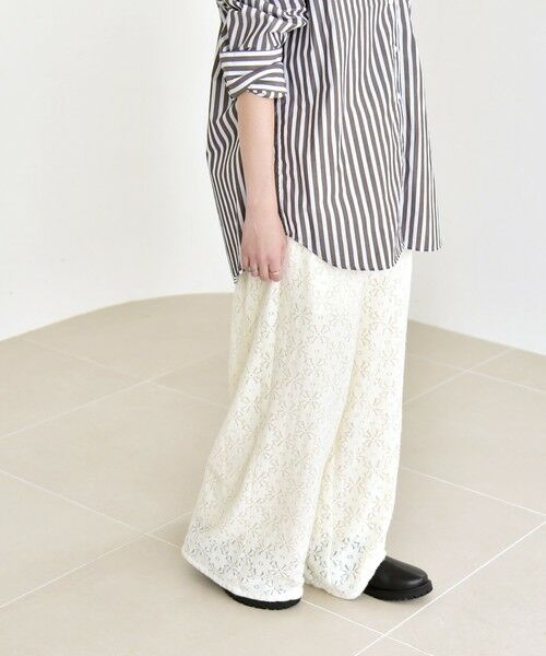 SHIPS / シップス その他パンツ | quaranciel:〈洗濯機可能〉フラワー レース ワイド パンツ | 詳細4