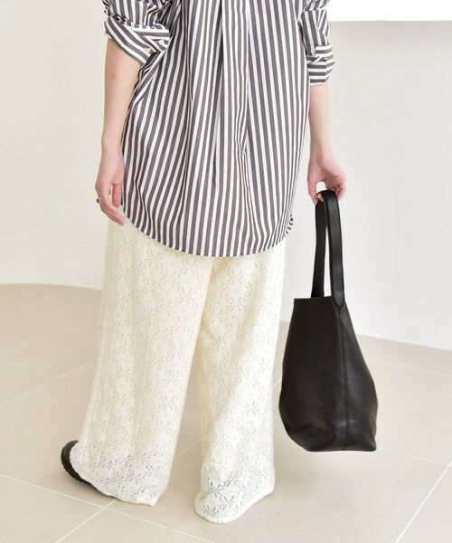 SHIPS / シップス その他パンツ | quaranciel:〈洗濯機可能〉フラワー レース ワイド パンツ | 詳細5