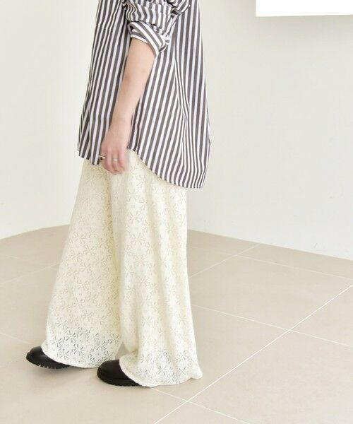 SHIPS / シップス その他パンツ | quaranciel:〈洗濯機可能〉フラワー レース ワイド パンツ | 詳細6