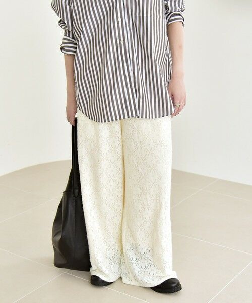 SHIPS / シップス その他パンツ | quaranciel:〈洗濯機可能〉フラワー レース ワイド パンツ | 詳細7