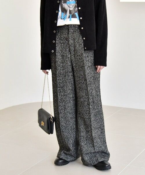 SHIPS / シップス その他パンツ | quaranciel: ツイード タック ワイド パンツ | 詳細3