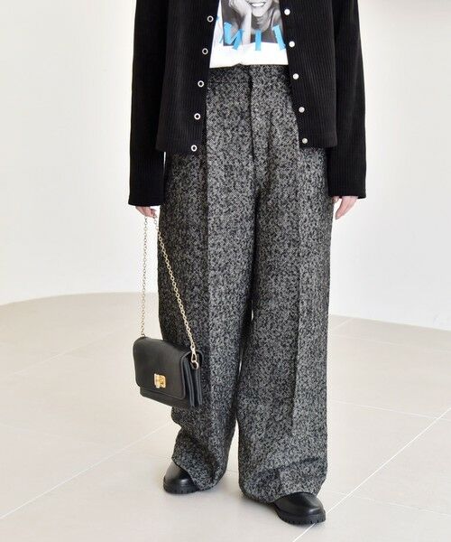 SHIPS / シップス その他パンツ | quaranciel: ツイード タック ワイド パンツ | 詳細6