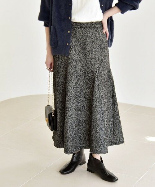 SHIPS / シップス ミニ・ひざ丈スカート | quaranciel: ツイード フレア スカート | 詳細3
