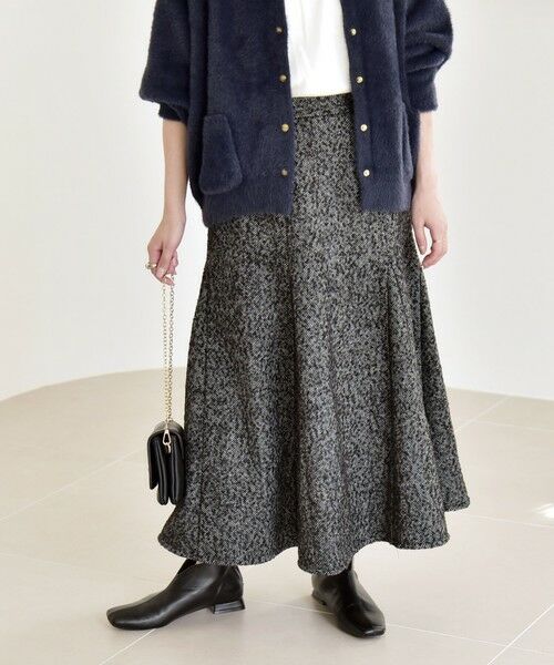 SHIPS / シップス ミニ・ひざ丈スカート | quaranciel: ツイード フレア スカート | 詳細5