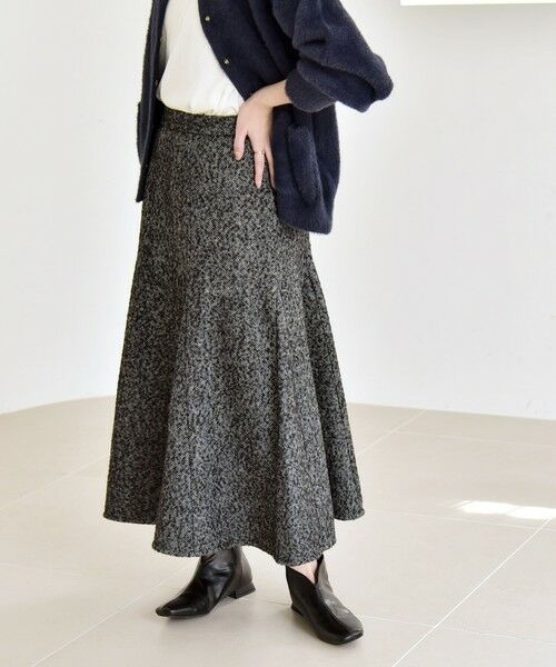 SHIPS / シップス ミニ・ひざ丈スカート | quaranciel: ツイード フレア スカート | 詳細6