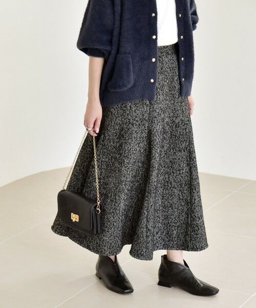 SHIPS / シップス ミニ・ひざ丈スカート | quaranciel: ツイード フレア スカート | 詳細7