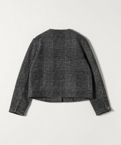 SHIPS / シップス ノーカラージャケット | quaranciel: ボンディング チェック ノーカラー ショート ジャケット | 詳細11
